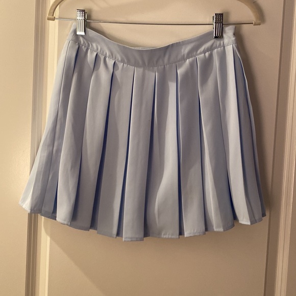 Baby Blue Pleated Skirt - Picture 2 of 6